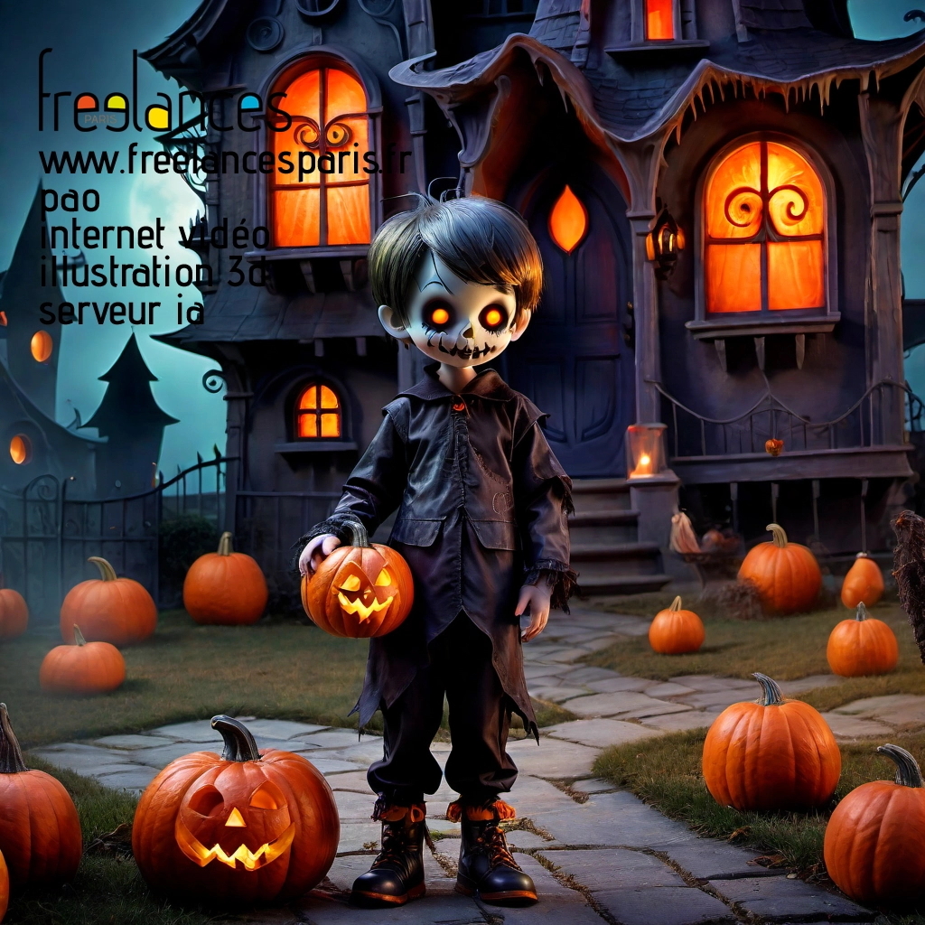 Pao mise en page internet vidéo illustration 3d serveur IA générative AI freelance paris studio de création magazines rj74p880